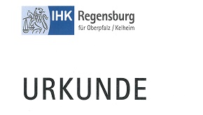 Urkunde Urkunde IHK annerkannter Ausbildungsbetrieb